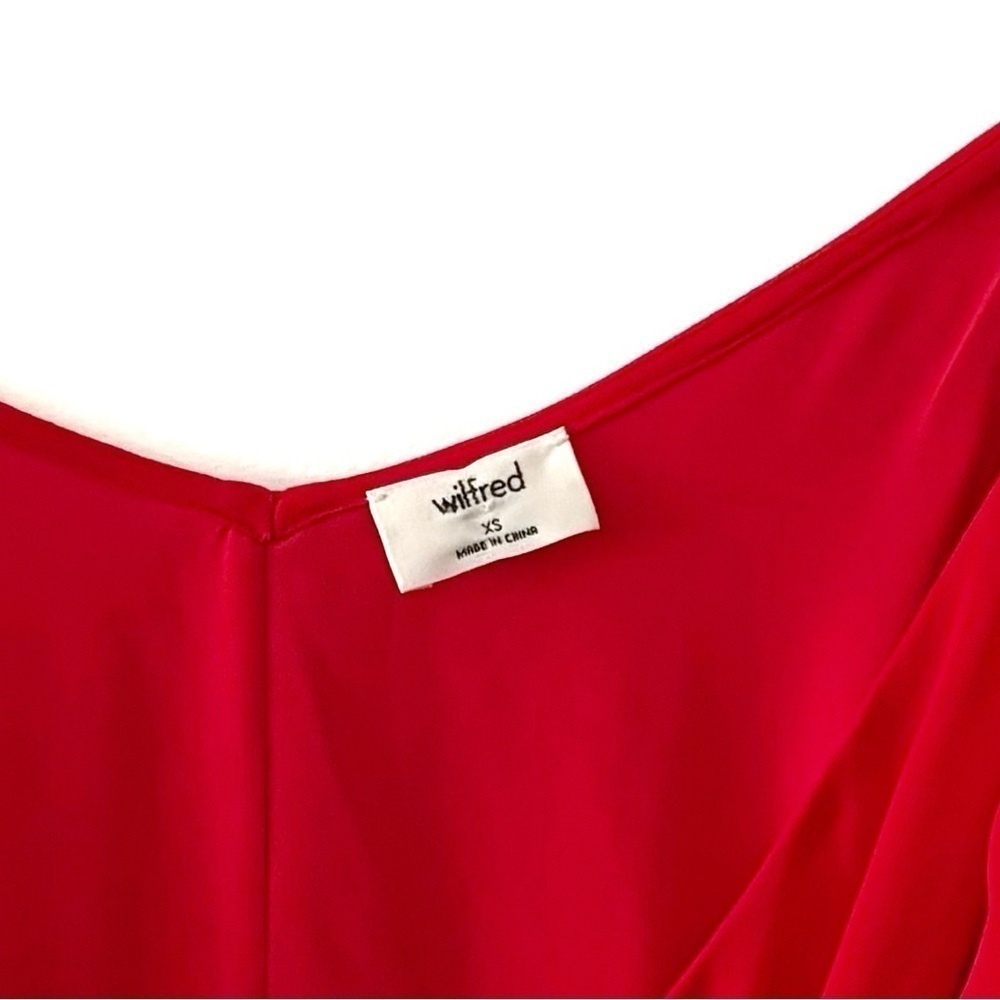 Wilfred | Beaune Pleated Mini Dress Red Size XS Aritzia - Picture 10 of 12